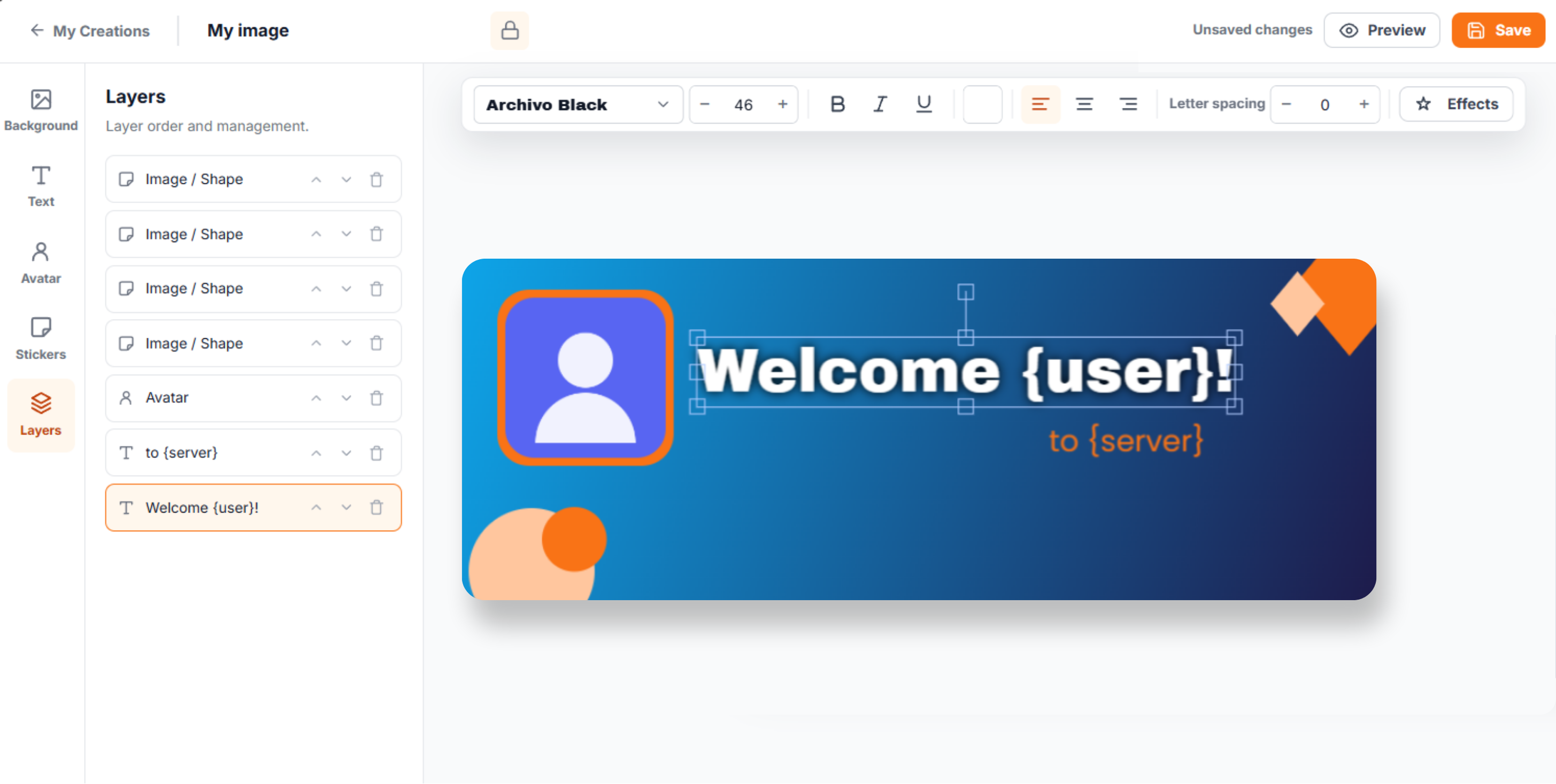 Welki visual editor